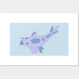 Light Blue Catfish Posters and Art